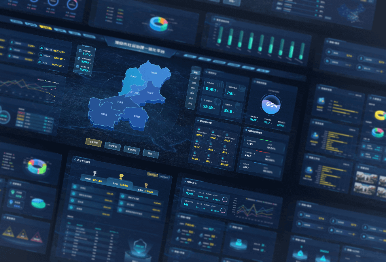 淮安社会治理大屏 - 作品封面